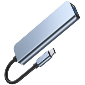 Tech-Protect 4-in-1 V1, 1x USB 3.0, 3x USB 2.0, grey