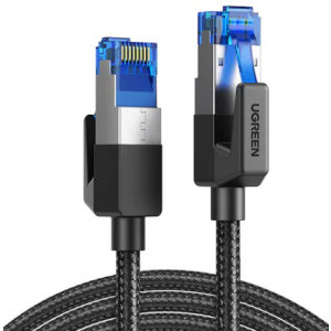 Cablu retea Ugreen CAT8 Patch Cable UTP 1.5 m Braided Black