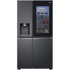 Frigider Side By Side LG GSXV91MCAE, 635 L Clasa E, No Frost, LinearCooling, InstaView, Door-in-Door, UVnano, Dozator apa & gheata, 179 cm, Negru