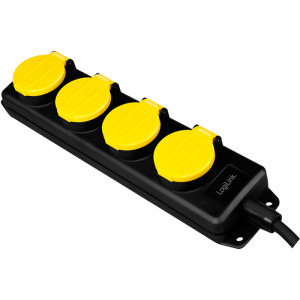 Logilink LPS212, 4x Schuko, 1.4m, Negru-Galben