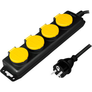 Logilink LPS212, 4x Schuko, 1.4m, Negru-Galben