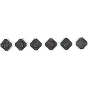 Logilink LPS277, 5x Schuko, Flexibil, 1.5m, Alb-Negru
