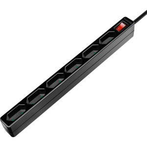 Priza/prelungitor Logilink LPS232B, 6x Euro Socket, 1.5m, Negru