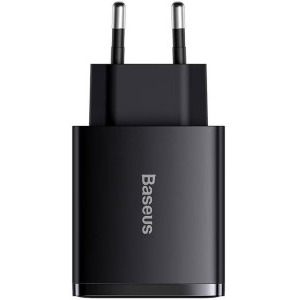 Baseus CCXJ-E01, 1x USB-C, 2x USB, Quick Charge 30W, Black