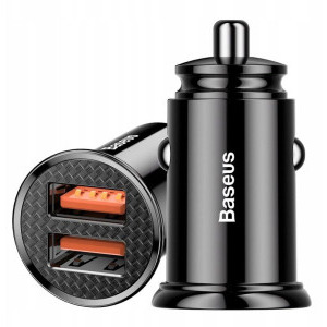 Incarcator auto Baseus CCALL-YD01, 2x USB, Quick Charge 30W, Black