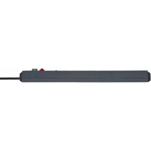 Brennenstuhl Secure-Tec, 6x Schuko, 3m, Antracit