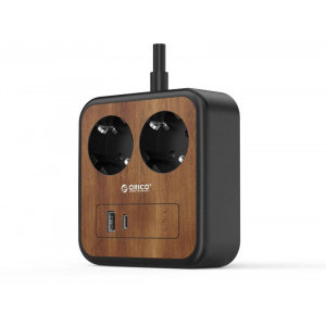 Orico APD-2A1U1C-EU-18W cu 1x USB, 1x USB-C lemn 3m