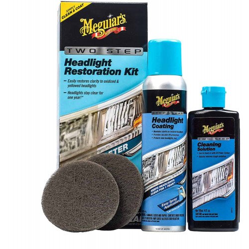 Spalare si detailing rapid Meguiar's Consumer Kit restaurare faruri Two Step Headlight Restoration