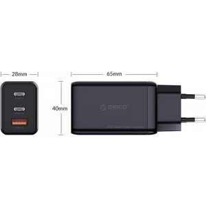 Orico PV65-1U2C, 1x USB, 2x USB-C, Black