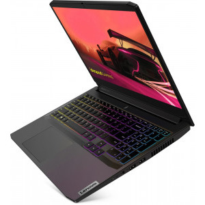 Lenovo Gaming 15.6'' IdeaPad 3 15ACH6, FHD IPS 120Hz, Procesor AMD Ryzen™ 5 5600H (16M Cache, up to 4.2 GHz), 16GB DDR4, 512GB SSD, GeForce RTX 3050 4GB, No OS, Shadow Black, 4-Zone RGB