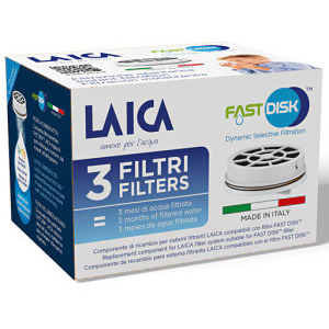 Laica Disc filtrant Fast Disks pentru carafa GlasSmart, 3 buc