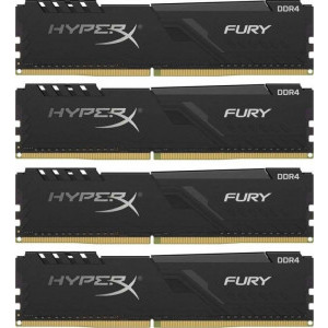 HyperX Fury Black 32GB DDR4 3600MHz CL17 Quad Channel Kit