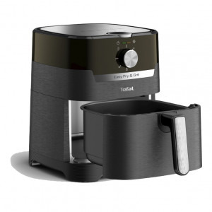 Tefal Friteuza Easy Fry & Grill EY501815, 1400W, Functie grill, 4.2L, Negru/Argintiu, Negru-Argintiu
