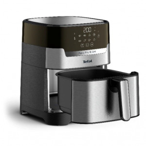 Tefal Friteuza fara ulei Easy Fry&Grill 2in1 EY505D15, 1400W, 4.2L, Negru/Argintiu, Negru-Argintiu