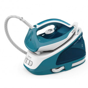 Tefal Statie de calcat Express Essential SV6131E0, 2200W, presiune 5.8 bari, 1.7L, alb/albastru, 120g/min