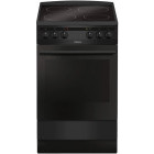 Aragaz Hansa FCCM58088, Plita vitroceramica, 4 zone de gatit, Electric, Grill, Indicator caldura reziduala, Clasa A, 50 cm, Negru