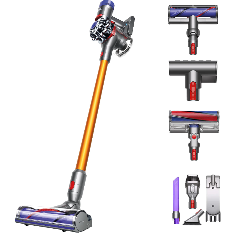 Aspirator Dyson vertical, V8 Absolute +, 425W, 0.54L, Gri/Galben