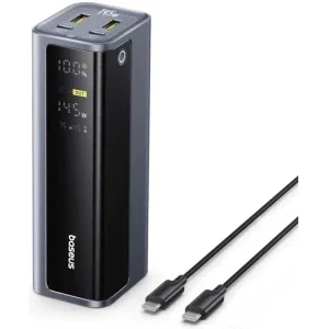 Baseus EnerGeek GP12, 20800 mAh, 2x USB, 2x USB-C, 145 W, Display, Black