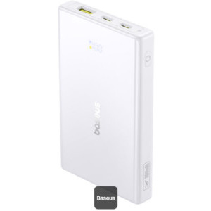 Baseus PicoGo, 10000 mAh, 1x USB, 2x USB-C, 20 W, Display, White
