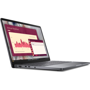 DELL 14'' Pro 14 PC14250, FHD+, Procesor Intel® Core™ 5 120U (12M Cache, up to 5.00 GHz), 16GB DDR5, 512GB SSD, Intel Graphics, Win 11 Pro, Magnetite, 3Y ProSupport