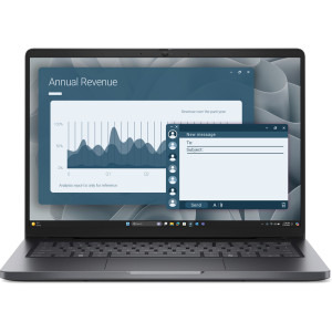 Laptop DELL 14 Pro 14 PC14255, FHD+, Procesor AMD Ryzen™ 5 PRO 230 (16M Cache, up to 4.90 GHz), 16GB DDR5, 512GB SSD, AMD Radeon 760M, Win 11 Pro, Magnetite, 3Yr ProSupport