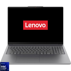 Laptop Lenovo 16'' IdeaPad Slim 5 16IPH11, 2.8K OLED 120Hz, Procesor Intel® Core™ Ultra 7 356H (18M Cache, up to 4.70 GHz), 32GB DDR5, 1TB SSD, Intel Graphics, No OS, Luna Grey