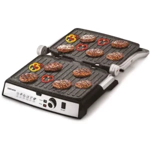 Goldmaster Gratar electric TostMix GM-7450K, 2000W, Negru/Argintiu/Rosu