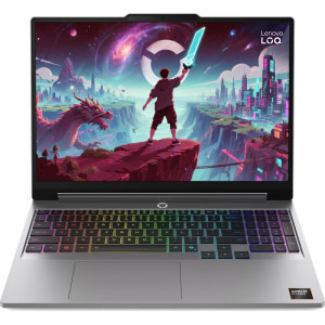 Laptop Lenovo Gaming 15.3 LOQ 15AHP11, WUXGA IPS 165Hz, Procesor AMD Ryzen™ 7 250 (16M Cache, up to 5.1 GHz), 16GB DDR5, 512GB SSD, GeForce RTX 5060 8GB, No OS, Luna Grey