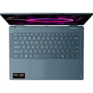 Lenovo 14'' Yoga 7 2-in-1 14AGP11, 2.8K OLED Touch 120Hz, Procesor AMD Ryzen™ AI 7 445 (8M Cache, up to 4.6 GHz), 32GB LPDDR5X, 1TB SSD, AMD Radeon 840M, No OS, Tidal Teal, 3Yr Onsite Premium Care