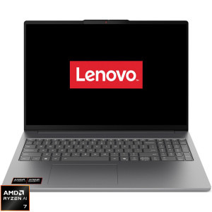 Lenovo 16'' IdeaPad Slim 5 16AGP11, 2.8K OLED 120Hz, Procesor AMD Ryzen™ AI 7 450 (16M Cache, up to 5.10 GHz), 32GB DDR5, 1TB SSD, AMD Radeon 860M, No OS, Luna Grey