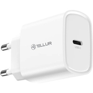 Incarcator retea Tellur 1x USB-C 20W PD, USB-C, alb, tehnologia PowerDelivery 3.0