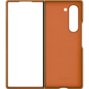 Samsung Capac protectie spate Kindsuit Leather Brown pentru Galaxy Z Fold 6
