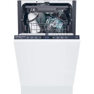 Masina de spalat vase incorporabila Candy CI1C7SB1FA, Slim, 11 seturi, 8 programe, Clasa C, Speed Drive Inverter, Deschidere automata usa, 45 cm