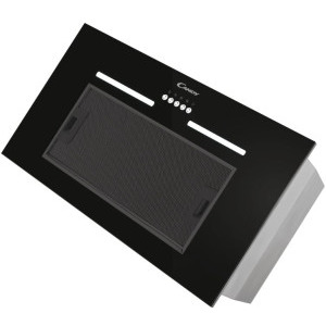 Hota incorporabila Candy integrata CPY5MBG, Putere de absorbtie 298 m3/h, 3 trepte de viteza, Iluminare LED, Clasa C, 52 cm, Negru