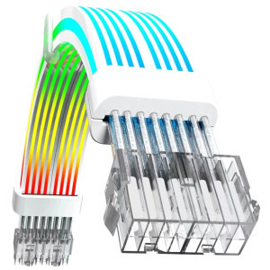 Gamemax Prelungitor cablu alimentare 2x 8 pini VGA/CPU ARGB White