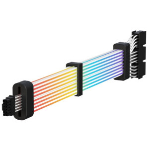 Gamemax Cablu adaptor 3x 8 pini PCI-e la 12VHPWR ARGB Black