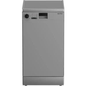 Masina de spalat vase Arctic DFS0503, Slim, 10 seturi, 6 programe, Clasa D, Aqua Protect, 45 cm, Argintiu