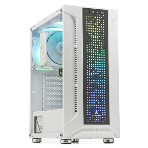 Gaming ZMEU Alb Winter Edition, AMD Ryzen 5 PRO 8600G, 32GB DDR5, 1TB SSD, Radeon 760M with Ryzen AI, Iluminare RGB