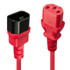 Cablu componente LINDY IEC320 C13 la IEC320 C14, 2m, rosu
