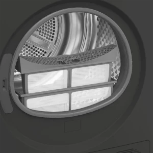 Beko B3T68239MG EU, Pompa de caldura, 8 kg, Clasa D, EcoGentle, SteamCure, Iluminare interioara, Gri
