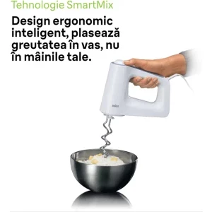 Braun Mixer de mana MultiMix 3 HM3135WH, 500W, 0.5L, Alb