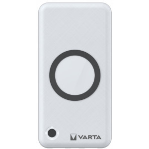 Baterie externa Varta Wireless Energy 10000 mAh, 1x USB-C, 1x USB, 18W, White cu tehnologia QC/PD/FQI
