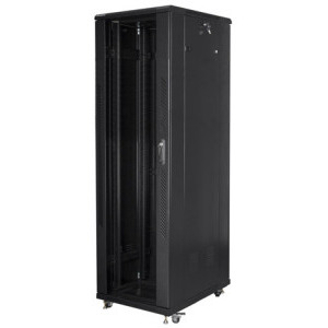 Lanberg FF01-6042-12B 42U, Stand alone, 600 x 1000, Glass door, Negru