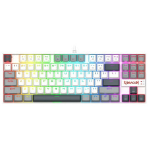 Tastatura Gaming Redragon Kumara RGB White-Grey Red Switch Mecanica