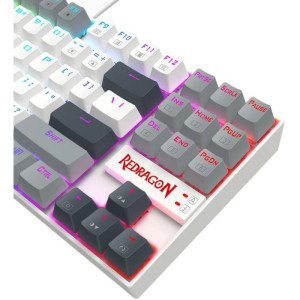 Redragon Kumara TKL RGB White-Grey Red Switch Mecanica