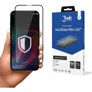 Folie protectie 3MK HardGlass Max Lite pentru iPhone 12/12 Pro, cu margini negre