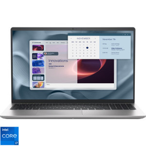 Laptop DELL 15.6 Pro 15 Essential PV15250, FHD 120Hz, Procesor Intel® Core™ i7-1355U (12M Cache, up to 5.00 GHz), 16GB DDR5, 512GB SSD, Intel Integrated Graphics, Linux, Platinum Silver, 3Yr ProSupport