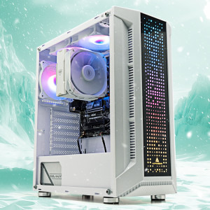 PC Gaming ZMEU Max Alb Advanced Edition, AMD Ryzen 5 PRO 8600G, 32GB DDR5, 1TB SSD, Radeon 760M with Ryzen AI, Iluminare RGB