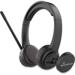MediaRange On-Ear, Wireless ENC Stereo, Black