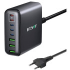 BlitzWolf BW-S26, 3x USB-A, 5x USB-C, Quick Charge 3.0 250 W, Black